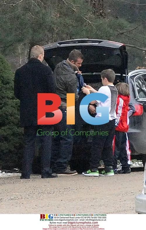 David Beckham and Kids in Milan
