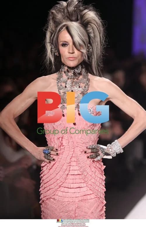 Daphne Guinness walks the runway for Fashion for Relief