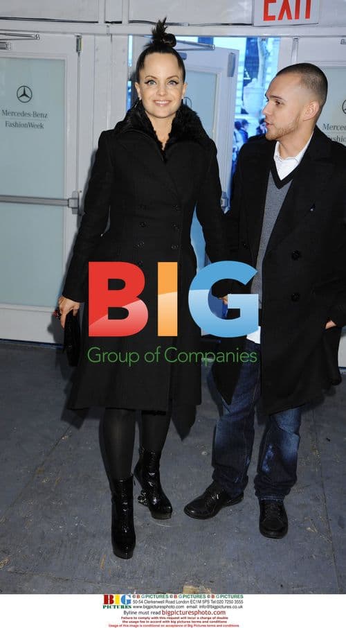 Mena Suvari & Simone Sestito Backstage at NYFW