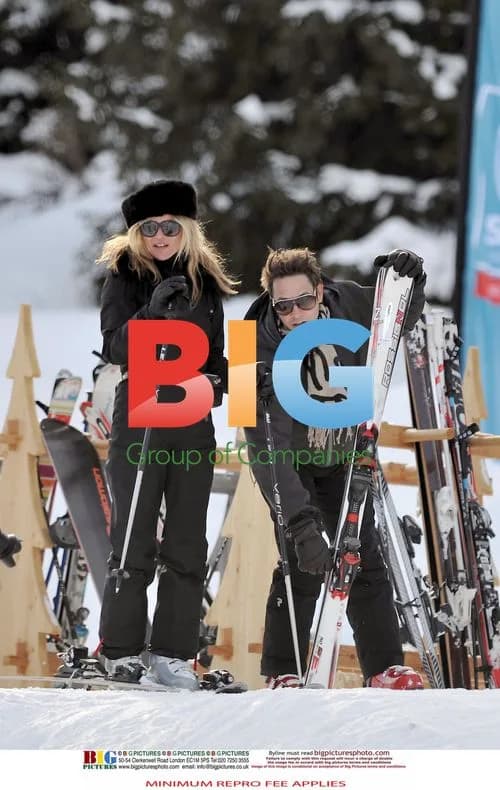 Kate Moss and Jamie Hince Ski in France