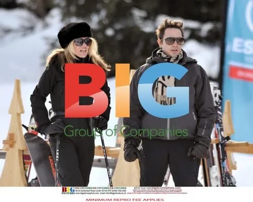 Kate Moss and Jamie Hince Ski in France