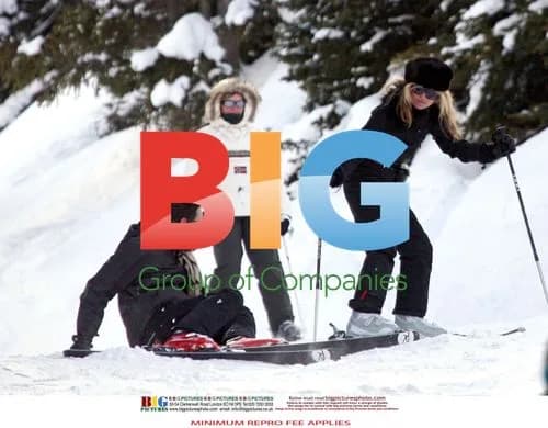 Kate Moss and Jamie Hince Ski in France