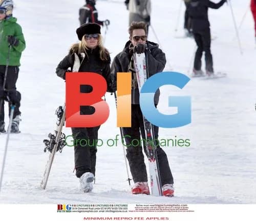 Kate Moss and Jamie Hince Ski in France