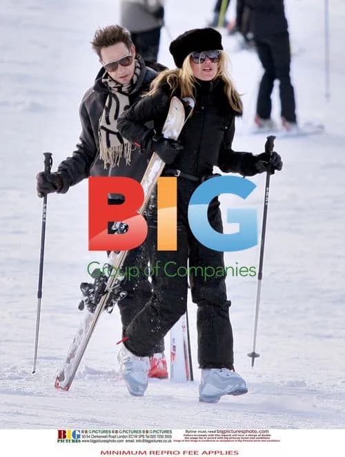 Kate Moss and Jamie Hince Ski in France