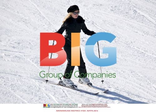 Kate Moss and Jamie Hince Skiing in France