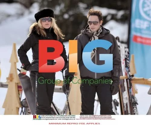 Kate Moss and Jamie Hince at Ski Resort