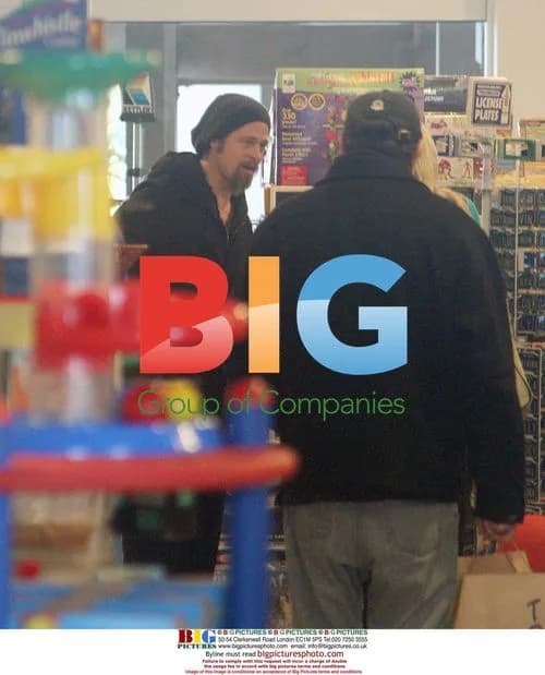 Brad Pitt Shops for Toys in Malibu