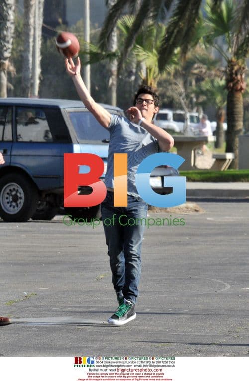 Jonas Brothers Play Football on 'JONAS' Set