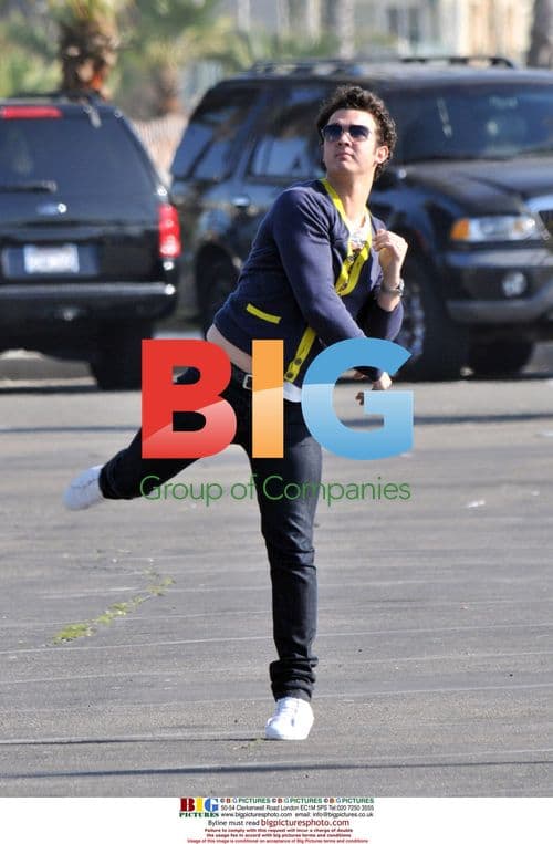 Jonas Brothers Play Football on 'JONAS' Set