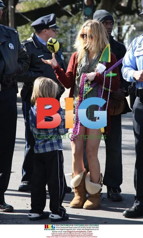 Kate Hudson at Mardi Gras with Son Ryder