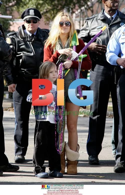 Kate Hudson and Son at Mardi Gras