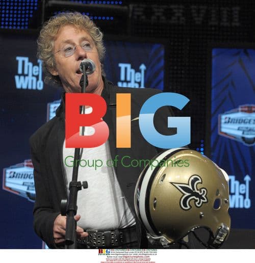 Roger Daltry of The Who at Super Bowl XLIV
