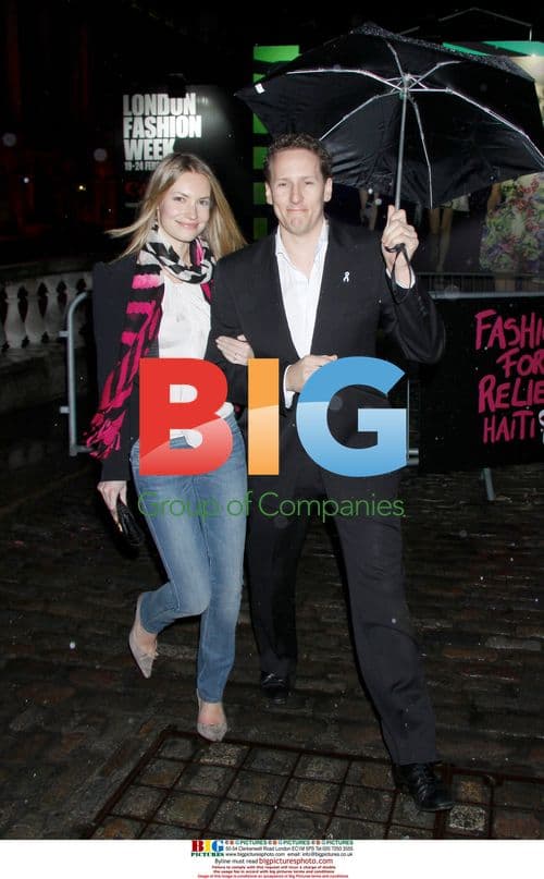 Brendan Cole and Zoe Hobbs at Naomi Campbell Fashion