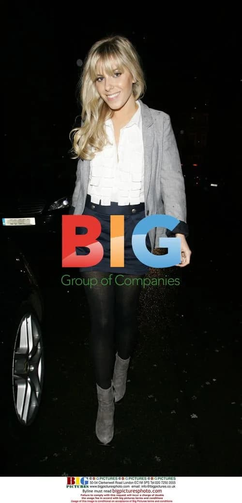 Mollie King leaving Mayfair hotel