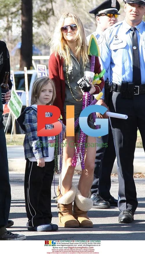 Kate Hudson and Son at Mardi Gras