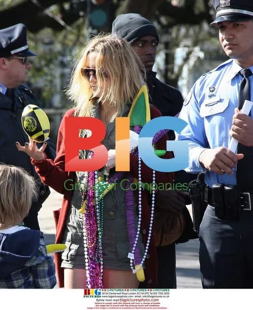 Kate Hudson and Son at Mardi Gras