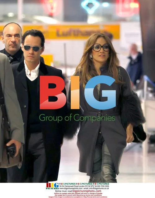 Jennifer Lopez at Nice Airport with Marc Anthony