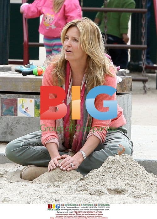 Penny Lancaster-Stewart with son Alastair in Beverly Hills