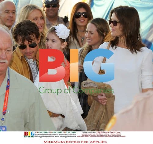 Tom Cruise with Family at Super Bowl