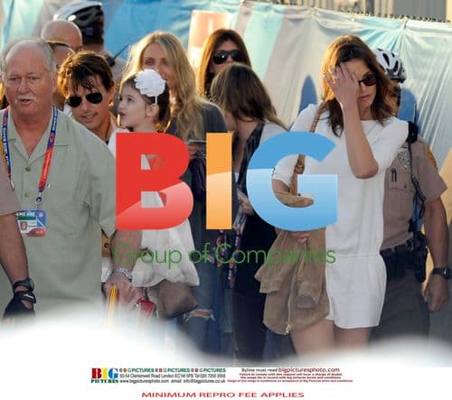 Tom Cruise with Family at Super Bowl