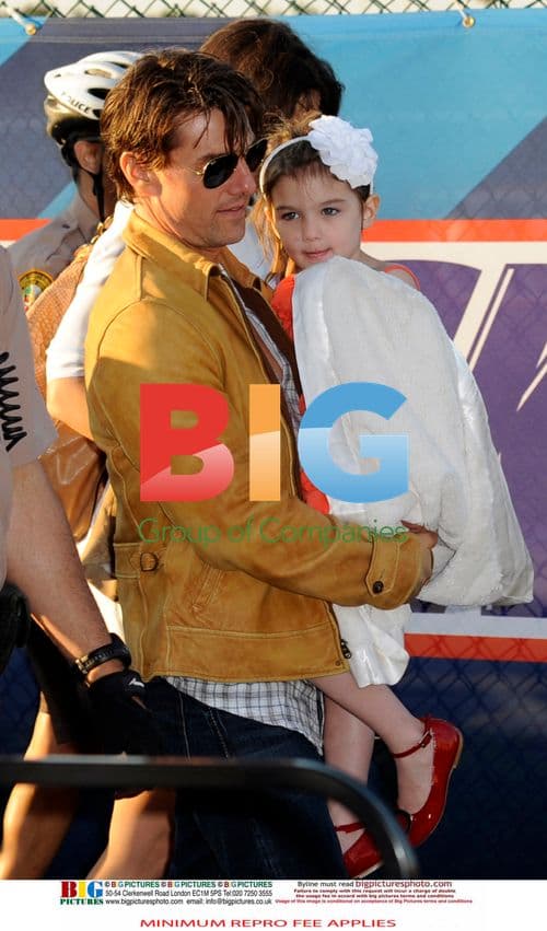 Tom Cruise with Family at Super Bowl