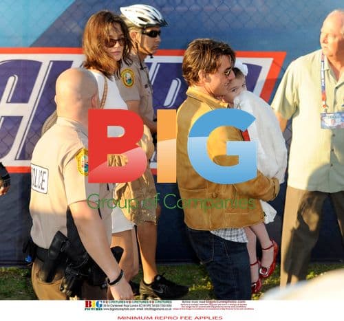 Tom Cruise with Family at Super Bowl XLIV