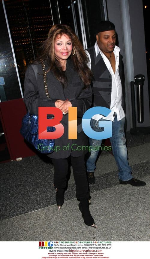 Latoya Jackson and Eddie Griffin Leave Boa Steakhouse