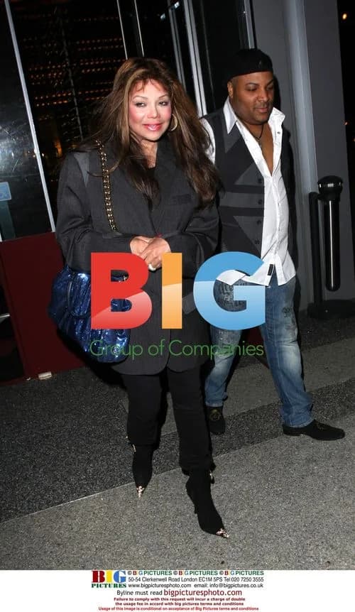 Latoya Jackson and Eddie Griffin Leave Boa Steakhouse
