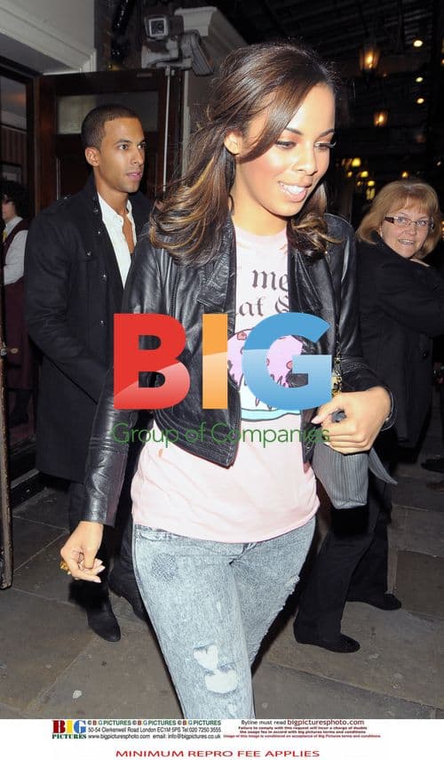 Marvin Humes and Rochelle Wiseman Leaving The Ivy