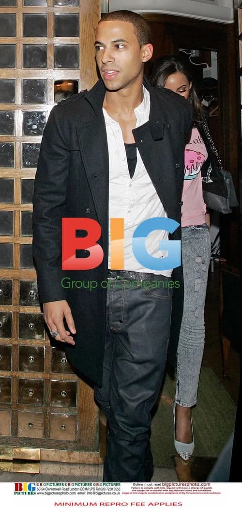 Marvin Humes and Rochelle Wiseman Leaving The Ivy