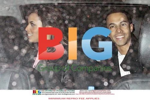 Marvin Humes and Rochelle Wiseman Leaving The Ivy