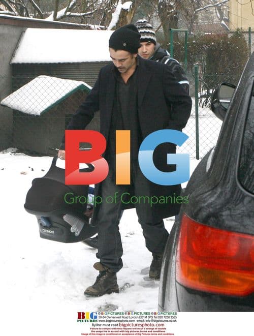 Colin Farrell and Alicja Bachleda Curus visit family in Krakow