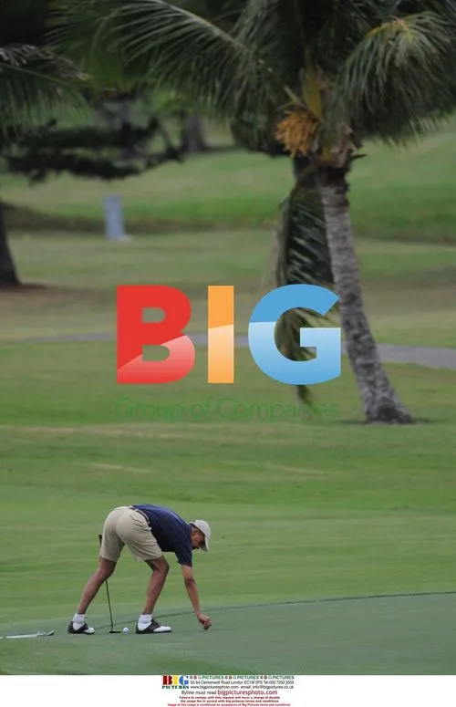 Barack Obama Playing Golf in Hawaii