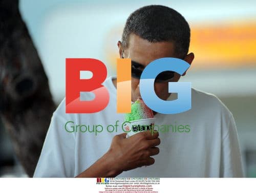 Obama Enjoys 'Snowbama' Shave Ice