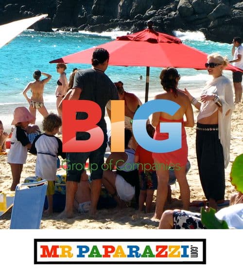 Gwen Stefani and Gavin Rossdale at Gouverneur Beach, St Barth