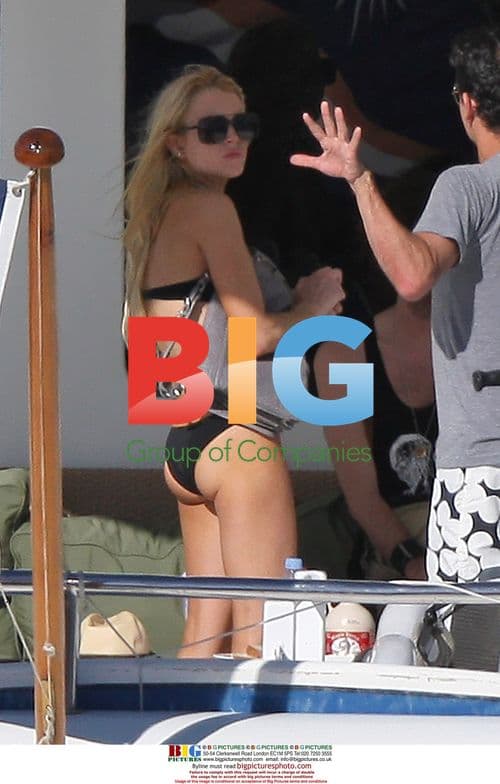 Lindsay Lohan Boat Trip in St. Barts