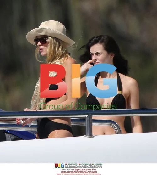 Lindsay Lohan on Boat Trip in St. Barts