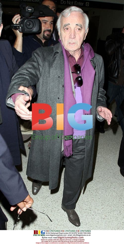 Charles Aznavour Arrives at LAX