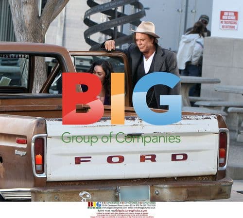 Megan Fox and Mickey Rourke on 'Passion Play' set