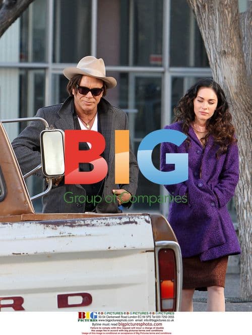 Megan Fox and Mickey Rourke filming "Passion Play"