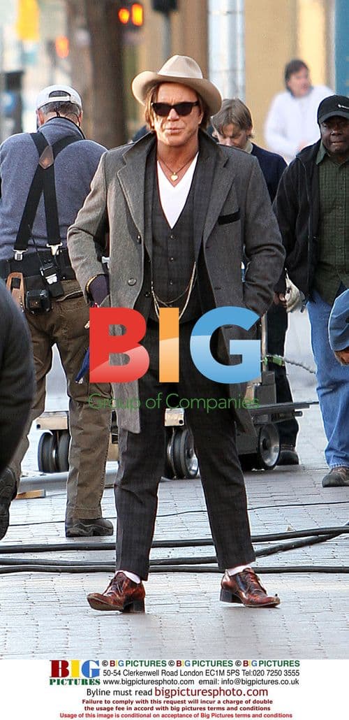 Megan Fox and Mickey Rourke filming "Passion Play"