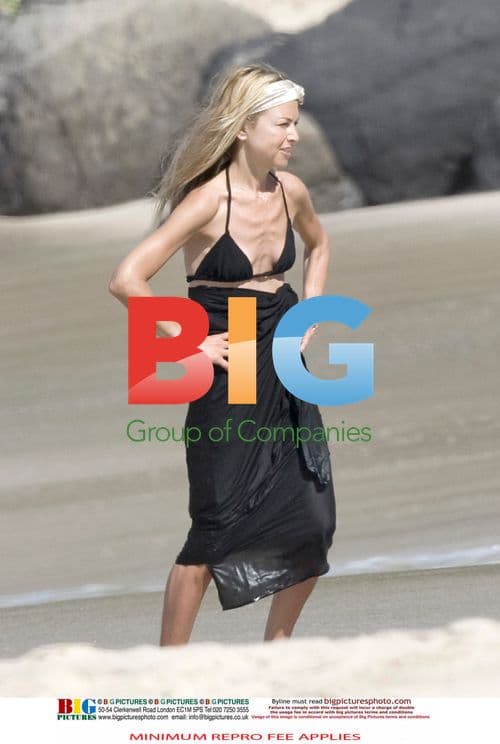Rachel Zoe on Beach in St Barts