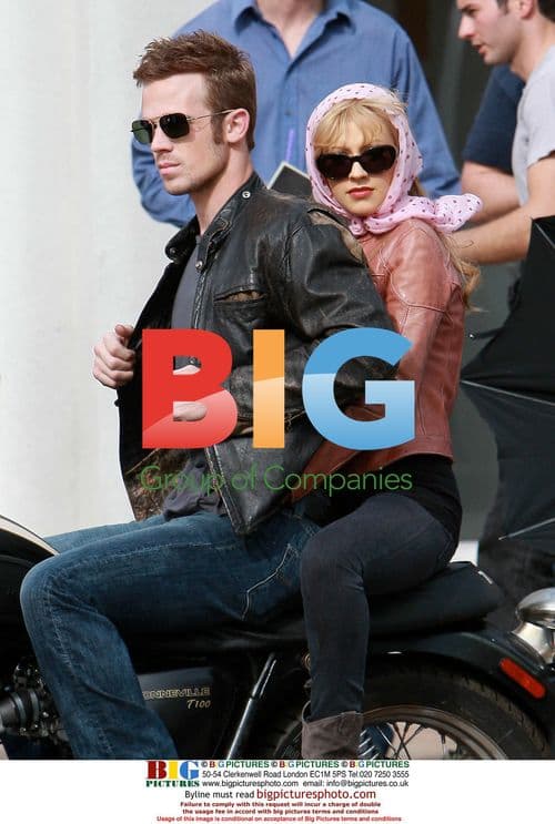 Cristina Aguilera on 'Burlesque' set