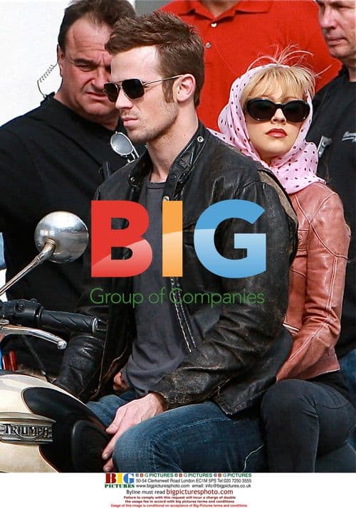 Cristina Aguilera on 'Burlesque' set