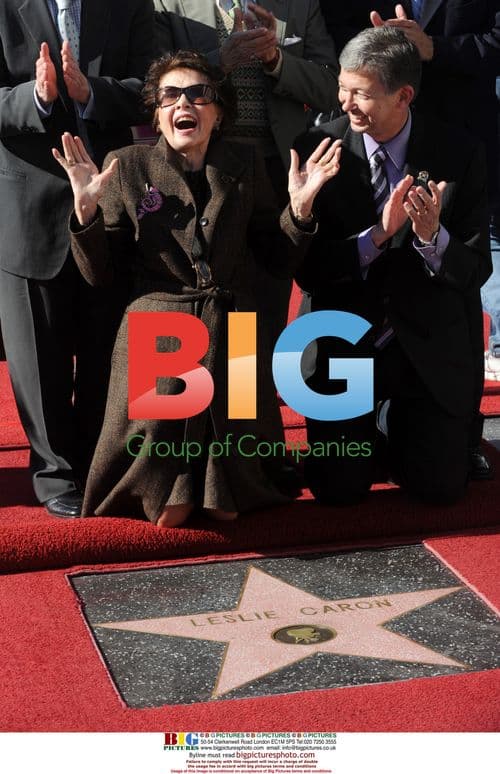 Leslie Caron receives Hollywood star