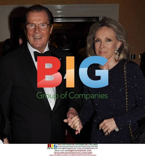 Roger Moore and Kiki Tholstrup at UNICEF Casino Night