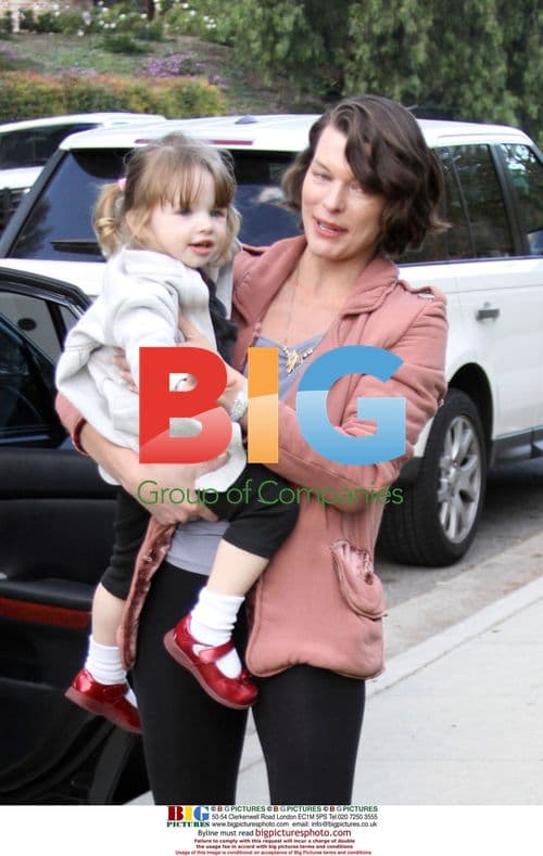 Milla Jovovich and Paul Anderson at LA Park