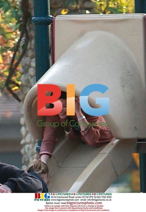 Milla Jovovich with family in LA park