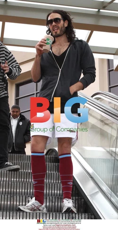 Russell Brand at the Gym in West Ham Socks
