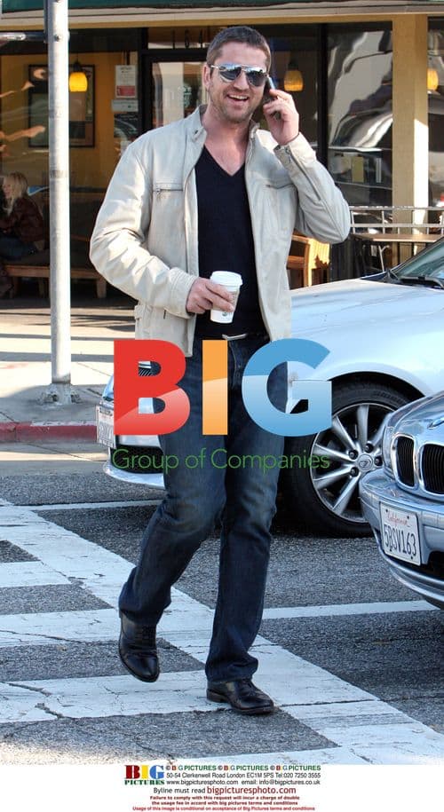 Gerard Butler grabs coffee in Beverly Hills